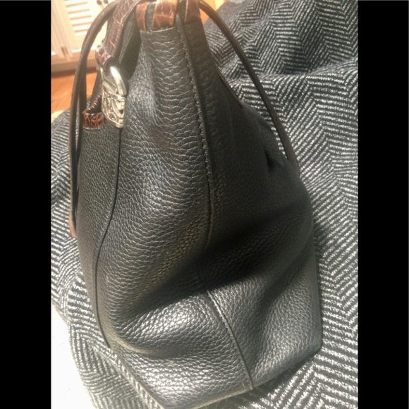 BRIGHTON BLACK PEBBLE LEATHER BAG♣️EUC - Picture 5 of 8